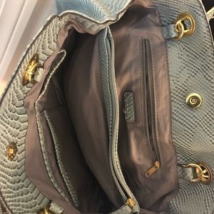 Nicole Miller snake skin print bag